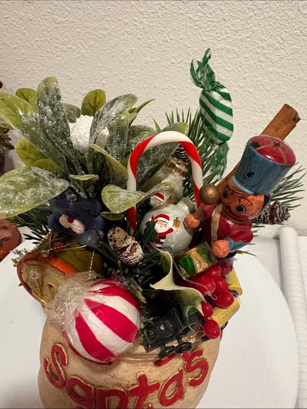 Santa's Pack Holiday Décor Bag with Red Accents